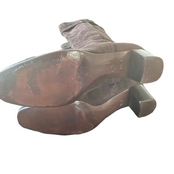 Cole Haan Boots Women Size 8.5 B Brown Suede Buckle Waterproof Heeled Knee Boots - Picture 11 of 16